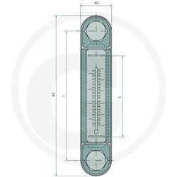 Wskaźnik poziomu oleju 127mm M12 z termometrem Miselli