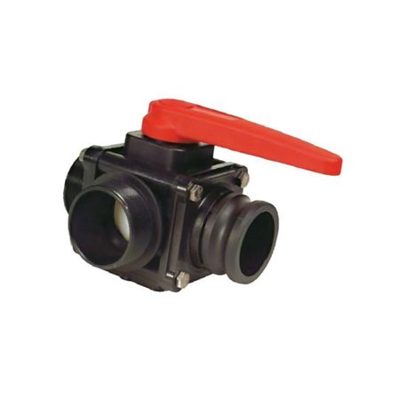 Zawór Kulowy Ręczny 3-Drożny Gwint Zew. 3” Camlock 3”