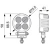 Lampa robocza, okrągła, 4 LED, 1700 lm 12/24V, ValueFit Hella