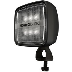 Lampa robocza LED, kwadratowa, 20W 1900lm 12/24V biała, 59x104x94 mm z wtyczką Deutsch 2-pin, światło szerokokątne, 6 LED, KL 20