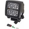 Lampa robocza LED, kwadratowa, 50W 6700lm 12/24V przezroczysta, przykręcana, 104x108x143 mm z wtyczką Deutsch 2-pin, światło sku