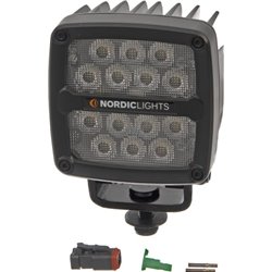 Lampa robocza LED, kwadratowa, 50W 7000lm 12/24V biała przykręcana z wtyczką Deutsch 2-pin, światło rozproszone, 14 LED Scorpius