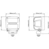 Lampa robocza LED, kwadratowa, 50W 7000lm 12/24V biała przykręcana z wtyczką Deutsch 2-pin, światło rozproszone symetryczne, 14 