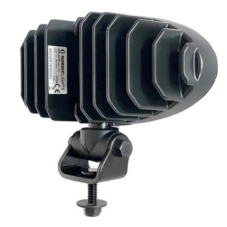 Lampa robocza LED, owalna, 32W 3500lm 12/24V biała, przykręcana, obrotowa głowica, 180x126x72 mm z wtyczką Deutsch 2-pin, światł