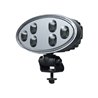 Lampa robocza LED, owalna, 32W 3500lm 12/24V biała, przykręcana, obrotowa głowica, 180x126x72 mm z wtyczką Deutsch 2-pin, światł