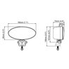 Lampa robocza LED, owalna, 32W 3500lm 12/24V biała, przykręcana, obrotowa głowica, 180x126x72 mm z wtyczką Deutsch 2-pin, światł