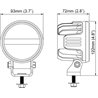 Lampa robocza LED, okrągła, 28W 2800lm 12/24V biała, przykręcana, 93x93x122 mm z wtyczką Deutsch 2-pin, światło rozproszone, 6 L