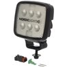Lampa robocza LED, kwadratowa, 28W 2800lm 12/24V biała przykręcana z wtyczką Deutsch 2-pin, światło rozproszone, 6 LED Scorpius 