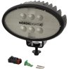 Lampa robocza LED, owalna, 39W 3600lm 12/24V biała, przykręcana, 160x95x118 mm z wtyczką Deutsch 2-pin, światło rozproszone, 6 L