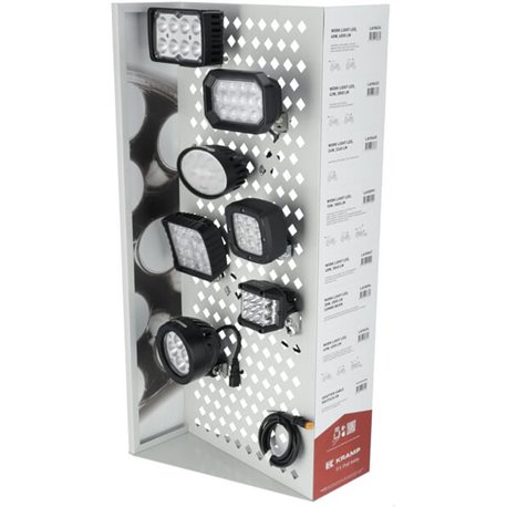Stojak ekspozycyjny lamp LED – uniwersalne lampy robocze