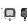 Lampa robocza LED, kwadratowa 70W, 6000lm 10/45V, podgrzewana z czujnikiem T°, szeroostrumieniowa, 4 LED Kramp
