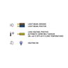 Lampa robocza LED, kwadratowa 70W, 6000lm 10/45V, podgrzewana z czujnikiem T°, szeroostrumieniowa, 4 LED Kramp