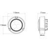Lampa robocza LED, okrągła 36W 4000lm 10/30V Ø 119 mm z wtyczką AMP 2-pin światło rozproszone 3 LED Kramp
