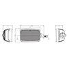 Lampa robocza LED, prostokątna 90W 6000lm 10/30V z wtyczką Deutsch, światło rozproszone 30 LED Kramp