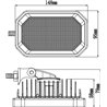 Lampa robocza LED, prostokątna 42W 2800lm 10/30V prostokątna światło rozproszone 14 LED Kramp