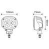 Lampa robocza LED, owalna 30W 3000lm z wtyczką Deutz, światło rozproszone 6 LED Kramp