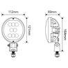 Lampa robocza LED, owalna 40W 3800lm 10/30V światło rozproszone 8 LED Kramp