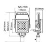 Lampa robocza, kwadratowa, z uchwytem