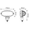 Lampa robocza LED, owalna 40W 3500lm 10/30V światło ultra szerokokątne rozproszone 8 LED Kramp