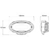 Work light LED, 40W, 3500lm, oval, 12-24V,190x107x63mm, Ultra Wide Flood, Kramp