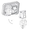 Lampa robocza LED, prostokątna 60W 5600lm 9/36V Glare-free flood 10 LED Kramp