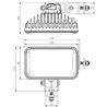 Lampa robocza LED, prostokątna 60W 5600lm 9/36V Glare-free flood 10 LED Kramp