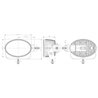 Lampa robocza LED, owalna 60W 6000lm 12-60V światło rozproszone 6 LED Kramp