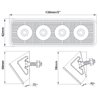 Lampa robocza LED, prostokątna 24W 2800lm 9/36V światło rozproszone Kramp
