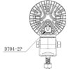 Lampa robocza LED, okrągła 40W 4000lm 10/30V z wtyczką AMP 4 LED 360° Kramp