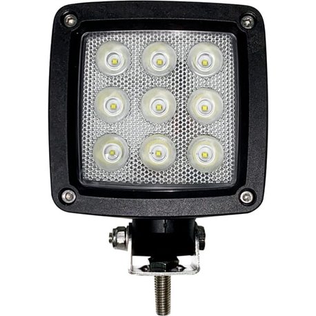 Lampa robocza LED, kwadratowa 27W 3000lm 10/30V z wtyczką Deutsch światło rozproszone 9 LED Kramp
