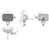 Lampa robocza LED, prostokątna 30W 4200lm 10/30V z wtyczką Deutsch + ITT światło rozproszone 30 LED Kramp