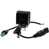 Lampa robocza LED, kwadratowa 12W 1200lm 12/24V, biała, 53.7x75.5x32.3 mm światło rozproszone z wtyczką Deutsch, 8 LED