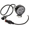 Lampa robocza LED, okrągła 12W 1200lm 12/24V, biała, 65.7x85.8x35 mm światło rozproszone z wtyczką Deutsch, 8 LED