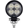 Lampa robocza LED, okrągła 12W 1200lm 12/24V, biała, 65.7x85.8x35 mm światło rozproszone z wtyczką Deutsch, 8 LED
