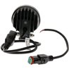 Lampa robocza LED, okrągła 12W 1200lm 12/24V, biała, 65.7x85.8x35 mm światło rozproszone z wtyczką Deutsch, 8 LED