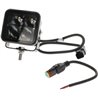 Lampa robocza LED, kwadratowa 40W 4800lm 12/24V, biała, 81x82.5x67.5 mm światło skupione z wtyczką Deutsch, 4 LED