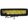 Lampa robocza LED, prostokątna 30W 2880lm 12/24V, biała, 157x49.7x60 mm światło skupione z wtyczką Deutsch, 6 LED
