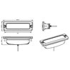 Lampa robocza LED, prostokątna 30W 2880lm 12/24V, biała, 157x49.7x60 mm światło rozproszone z wtyczką Deutsch, 6 LED