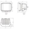 Lampa robocza LED, kwadratowa 70W 8400 lm 12/24V, biała, 97x77x75 mm światło rozproszone z wtyczką Deutsch, 10 LED