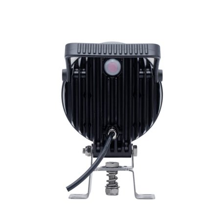 Lampa robocza LED, okrągła, 54W 5100 lm 12/24V Ø 133x75 mm z wtyczką Deutsch, światło rozproszone 9 LED z uchwytem + przełącznik