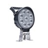 Lampa robocza LED, okrągła, 54W 5100 lm 12/24V Ø 133x75 mm z wtyczką Deutsch, światło rozproszone 9 LED z uchwytem + przełącznik