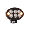 Lampa robocza + lampa ostrzegawcza pomarańczowa LED, owalna 36W 3500lm 12/24V 155x105x58 mm światło rozproszone, 6+2 LED, Black 