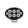 Lampa robocza + lampa ostrzegawcza pomarańczowa LED, owalna 36W 3500lm 12/24V 155x105x58 mm światło rozproszone, 6+2 LED, Black 