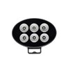 Lampa robocza LED, owalna 36W 3500lm 12/24V 155x105x58 mm światlo rozproszone, 6 LED, Black series