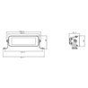 Lampa robocza długa LED, 60W 5040lm prostokątna, 12/24V, biała/pomarańczowa, 204x70x67 mm z wtyczką Deutsch, Combo, prosta, 12 L
