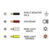 Lampa robocza długa LED, 60W 5040lm prostokątna, 12/24V, biała/pomarańczowa, 204x70x67 mm z wtyczką Deutsch, Combo, prosta, 12 L