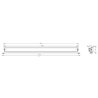 Lampa robocza długa LED, 400W 33600lm prostokątna, 12/24V, biała/pomarańczowa, 1076x70x67mm z wtyczką Combo prosta, 80 LED, E-BO