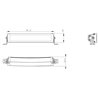 Lampa robocza długa LED, 120W 10080lm prostokątna, 12/24V, biała/pomarańczowa, 358.4x70x78.6 mm z wtyczką Deutsch, Combo, łukowa