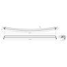 Lampa robocza długa LED, 210W 17640lm prostokątna, 12/24V, biała/pomarańczowa, 1007.1x40x54.4 mm z wtyczką Deutsch, Combo, łukow
