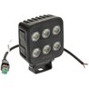 Lampa robocza LED, kwadratowa 60W 6600lm 12/24V, biała, 92x109.5x51.1 mm światło rozproszone z wtyczką Deutsch, 12 LED